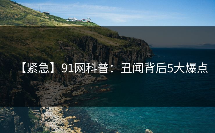 【紧急】91网科普：丑闻背后5大爆点